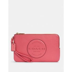 NWT Coach Dempsey Double Zip Wallet With Patch